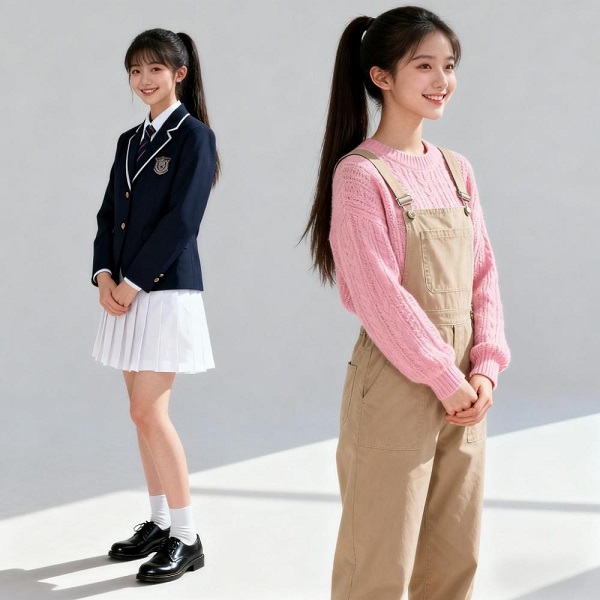 定制校服與日常常服對比
