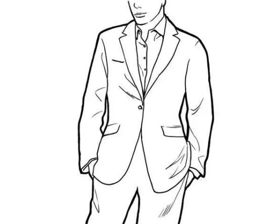 單排1粒扣子的西裝扣法