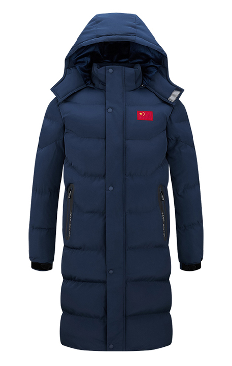 國家隊加絨連帽棉服