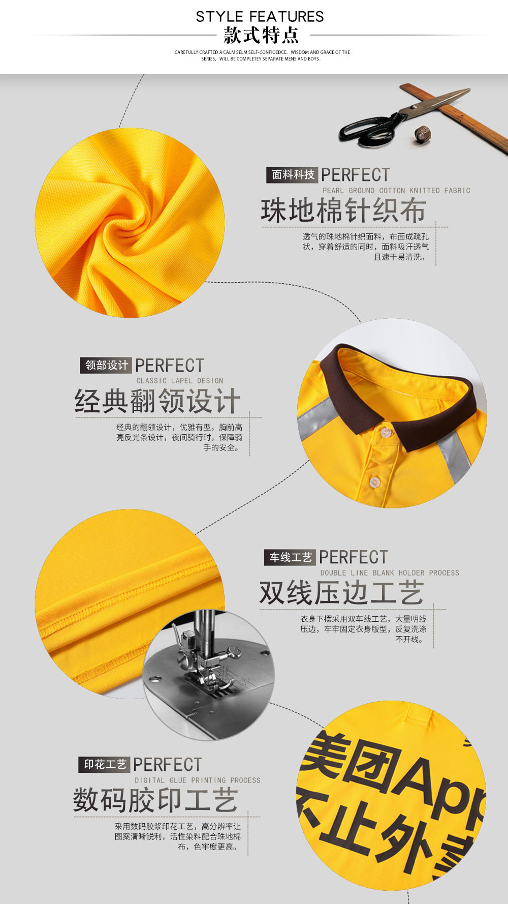 美團(tuán)外賣(mài)夏季工作服—款式特點(diǎn)